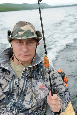 Владимир Владимирович Путин на рыбалке